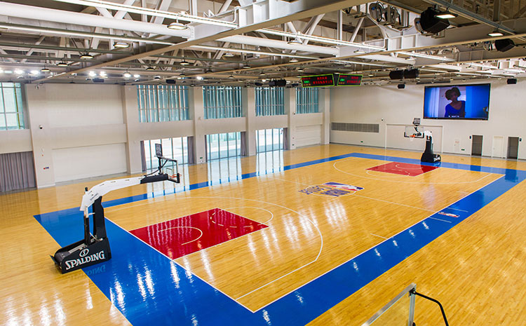 拼接板木地板籃球場(chǎng)安裝工藝