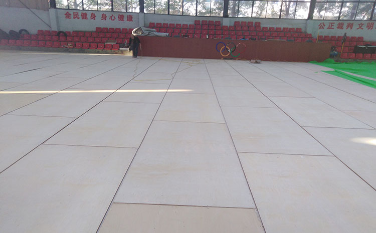 學校NBA籃球場木地板雙層龍骨結構