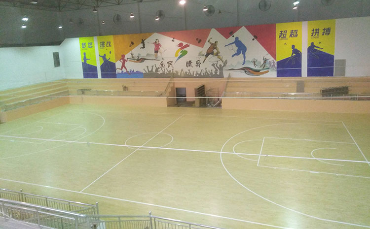硬木企口運動籃球地板施工技術方案